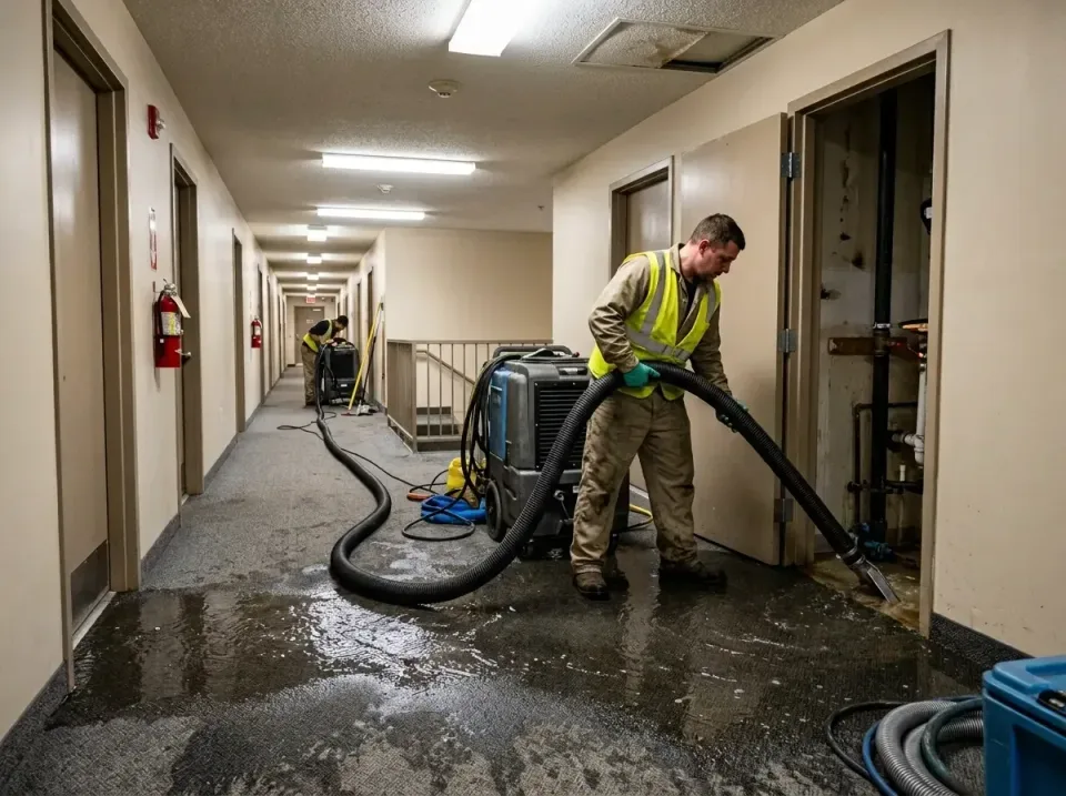 multi-unit-apartment-hallway-f-005 — frequently asked questions, Emergency Burst Pipe Water Extraction & Removal in Mill Cre…